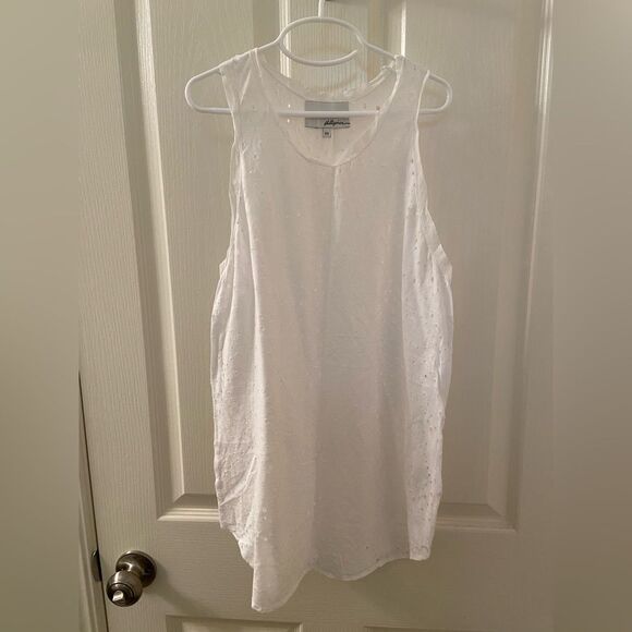 3.1 Phillip Lim Women's White Sleeveless Crew Neck Tank Top with Holes Size XS - Picture 1 of 5